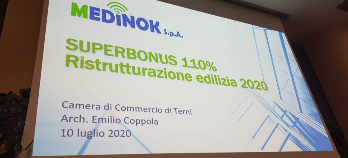 Terni, seminario formativo su Incentivi SuperBonus 110% – Ecobonus-SismaBonus – Rigenerazione Urbana, promosso da Conf PMI ITALIA