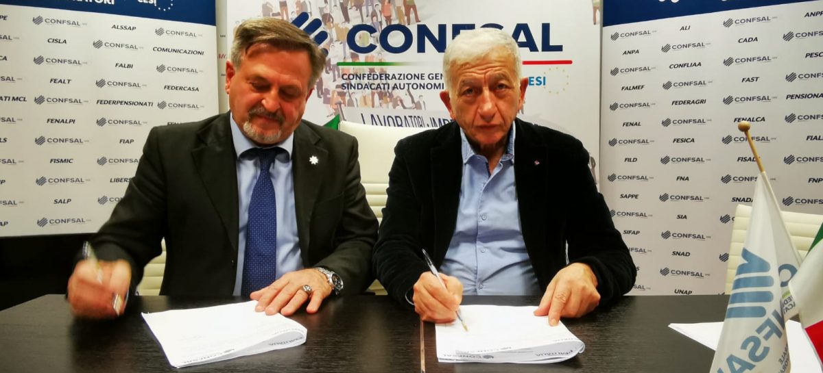 Firmato l’accordo interconfederale CONF PMI ITALIA -CONFSAL
