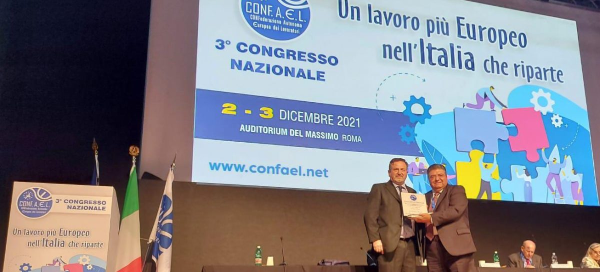 Roma, terzo congresso della CONF.A.E.L: confermato il Segretario Generale, Domenico Marrella. Cerciello, Presidente Nazionale Conf PMI ITALIA “Rafforzate le nostre sinergie”