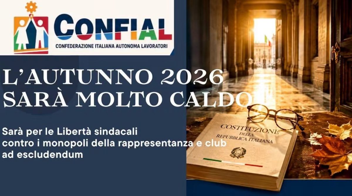 L’autunno 2026 sarà molto caldo sul piano politico istituzionale in difesa della libertà